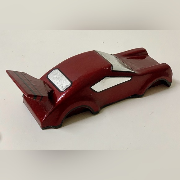 1980s Vintage Hand Crafted Homemade Pinewood Derby Race Car - Picture 3 of 11